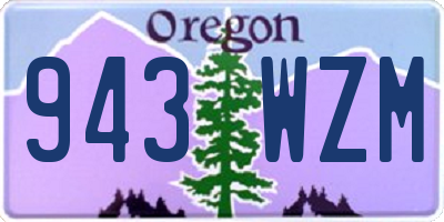 OR license plate 943WZM