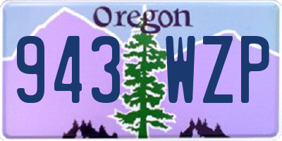 OR license plate 943WZP
