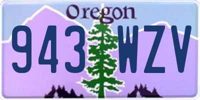 OR license plate 943WZV