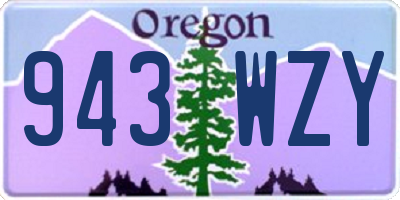 OR license plate 943WZY
