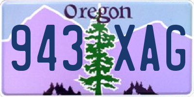 OR license plate 943XAG