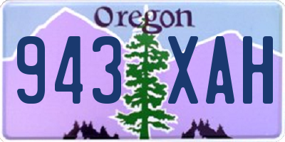 OR license plate 943XAH