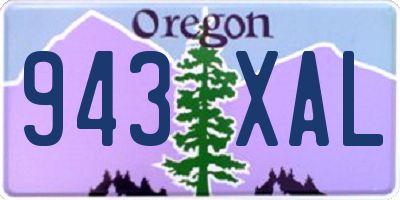OR license plate 943XAL