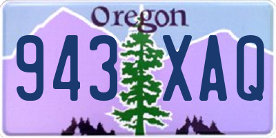 OR license plate 943XAQ