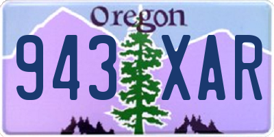 OR license plate 943XAR