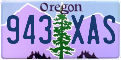 OR license plate 943XAS