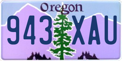 OR license plate 943XAU