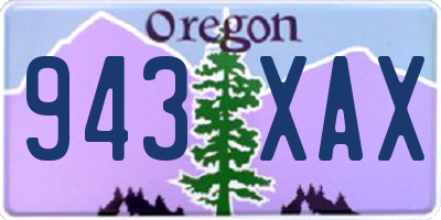 OR license plate 943XAX