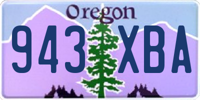 OR license plate 943XBA