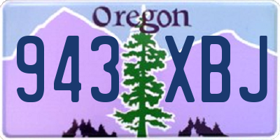 OR license plate 943XBJ