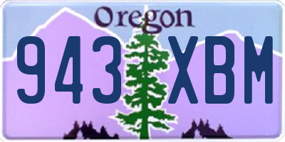 OR license plate 943XBM