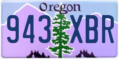 OR license plate 943XBR