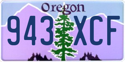 OR license plate 943XCF