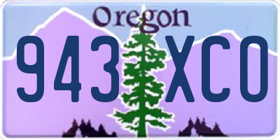 OR license plate 943XCO