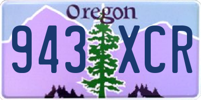 OR license plate 943XCR