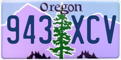 OR license plate 943XCV