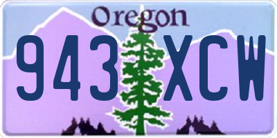 OR license plate 943XCW