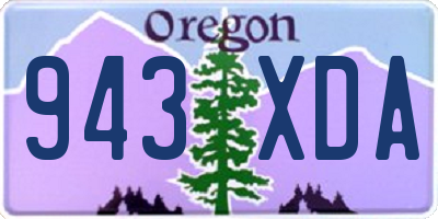 OR license plate 943XDA