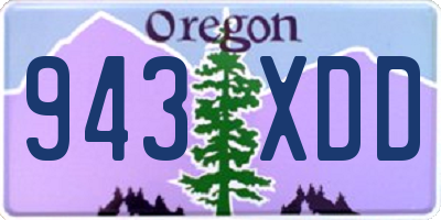 OR license plate 943XDD