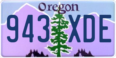 OR license plate 943XDE