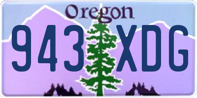 OR license plate 943XDG