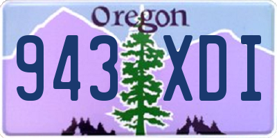 OR license plate 943XDI