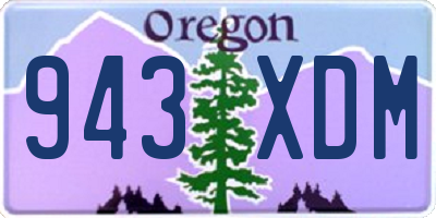 OR license plate 943XDM