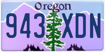 OR license plate 943XDN