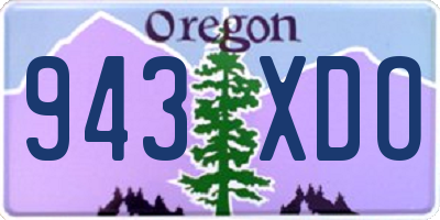 OR license plate 943XDO