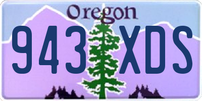 OR license plate 943XDS