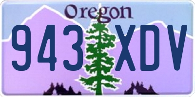 OR license plate 943XDV