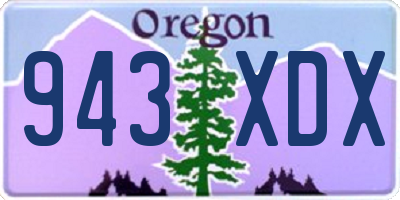 OR license plate 943XDX