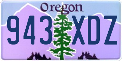 OR license plate 943XDZ