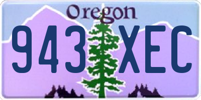 OR license plate 943XEC