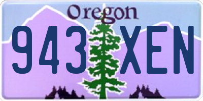 OR license plate 943XEN