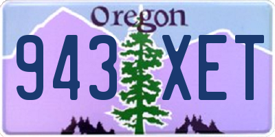 OR license plate 943XET