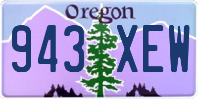 OR license plate 943XEW