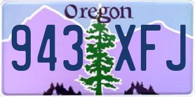 OR license plate 943XFJ