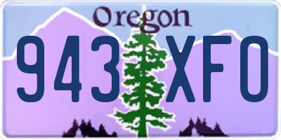 OR license plate 943XFO
