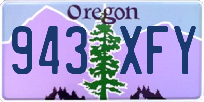 OR license plate 943XFY