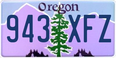 OR license plate 943XFZ