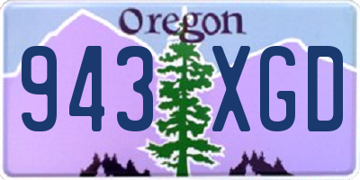 OR license plate 943XGD