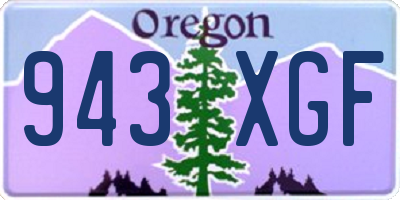 OR license plate 943XGF