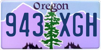 OR license plate 943XGH