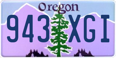 OR license plate 943XGI