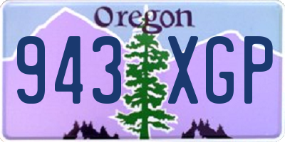 OR license plate 943XGP