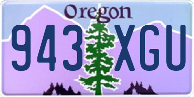 OR license plate 943XGU