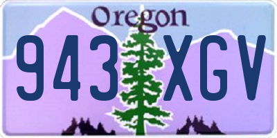 OR license plate 943XGV