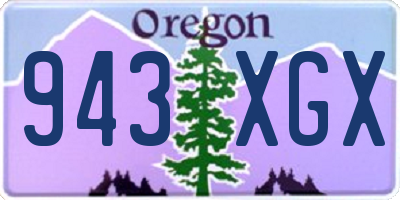 OR license plate 943XGX
