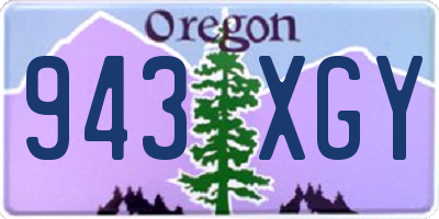 OR license plate 943XGY